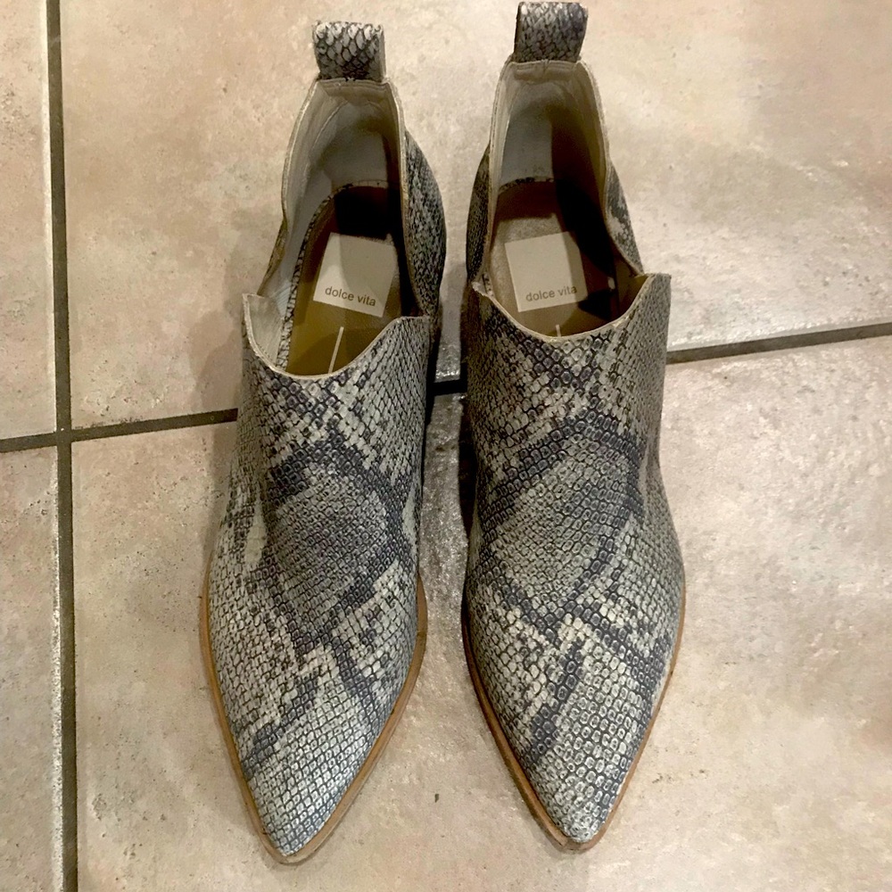 Dolce Vita Snakeprint ankle Booties